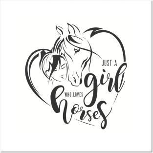 Just A Girl Who Loves Horses by Farm n' Fancy Posters and Art